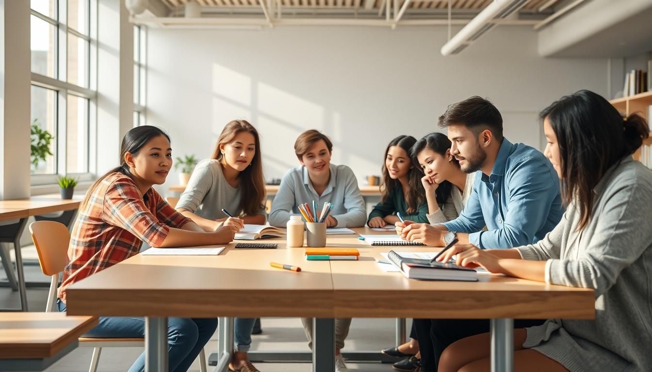 Structured study materials and learning resources on a desk
